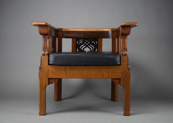 Unique Hand Crafted Art Deco Armchair By Lion Cachet