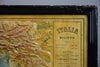 1889 Map of Italy in 3D Relief - Antique Map