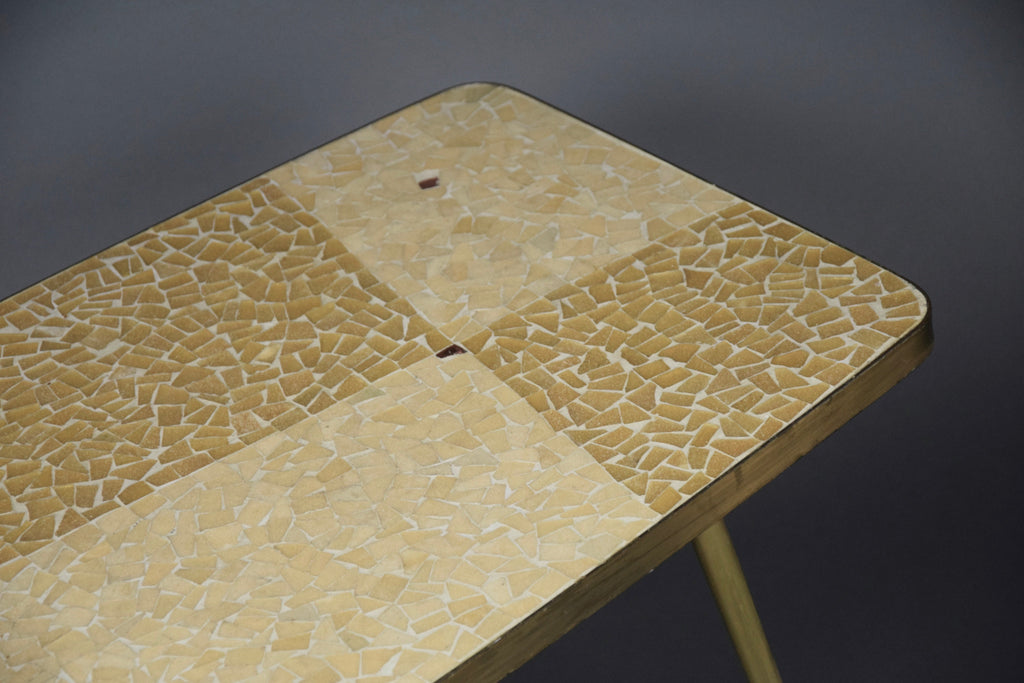 1960s Brass and Mosaic Glass Coffee Table by Berthold Müller - Furniture