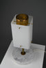 1960s Glass Brass & Carrara Marble Table Lamp Attributed to Stilnovo - Lighting