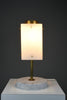 1960s Glass Brass & Carrara Marble Table Lamp Attributed to Stilnovo - Lighting