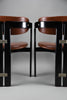1960s Pamona armchair by Augusto Savini for Pozzi Italy – sculptural black lacquer & cognac leather - Furniture