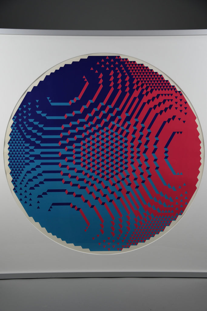 1968 Op Art Cubic Cosmic City lithograph by Jan Slothouber & Willem Graatsma - Art