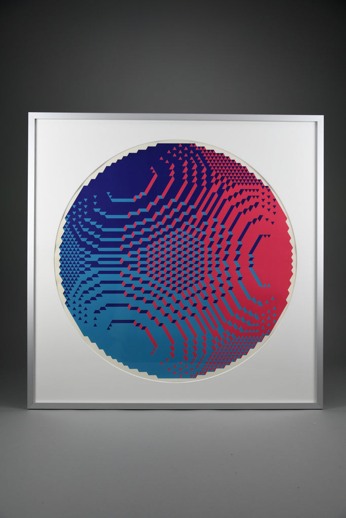 1968 Op Art Cubic Cosmic City lithograph by Jan Slothouber & Willem Graatsma - Art