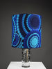 1970s Kosta Boda bubble glass table lamp with Verner Panton fabric shade - Lighting