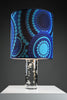 1970s Kosta Boda bubble glass table lamp with Verner Panton fabric shade - Lighting