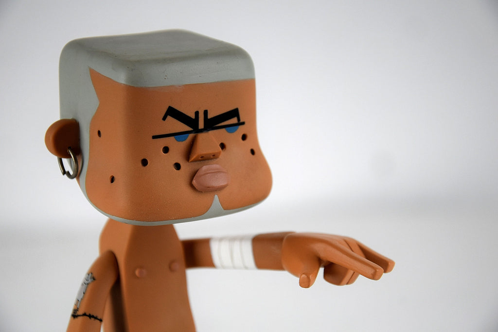 2003 Designer Toy Square Gardener by Michael Lau. Box comes with drawing and signature. - Art Toys