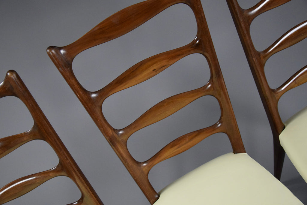 5 Italian Mid Century Walnut Dining Chairs by Paolo Buffa - Furniture