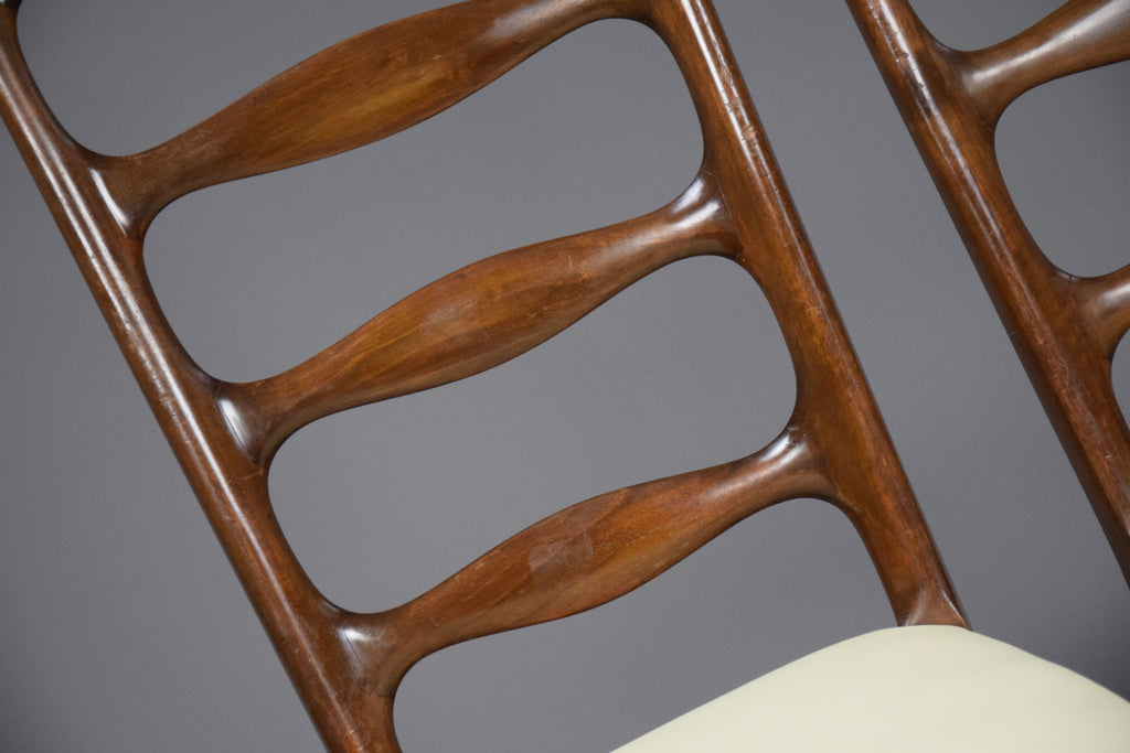 5 Italian Mid Century Walnut Dining Chairs by Paolo Buffa - Furniture