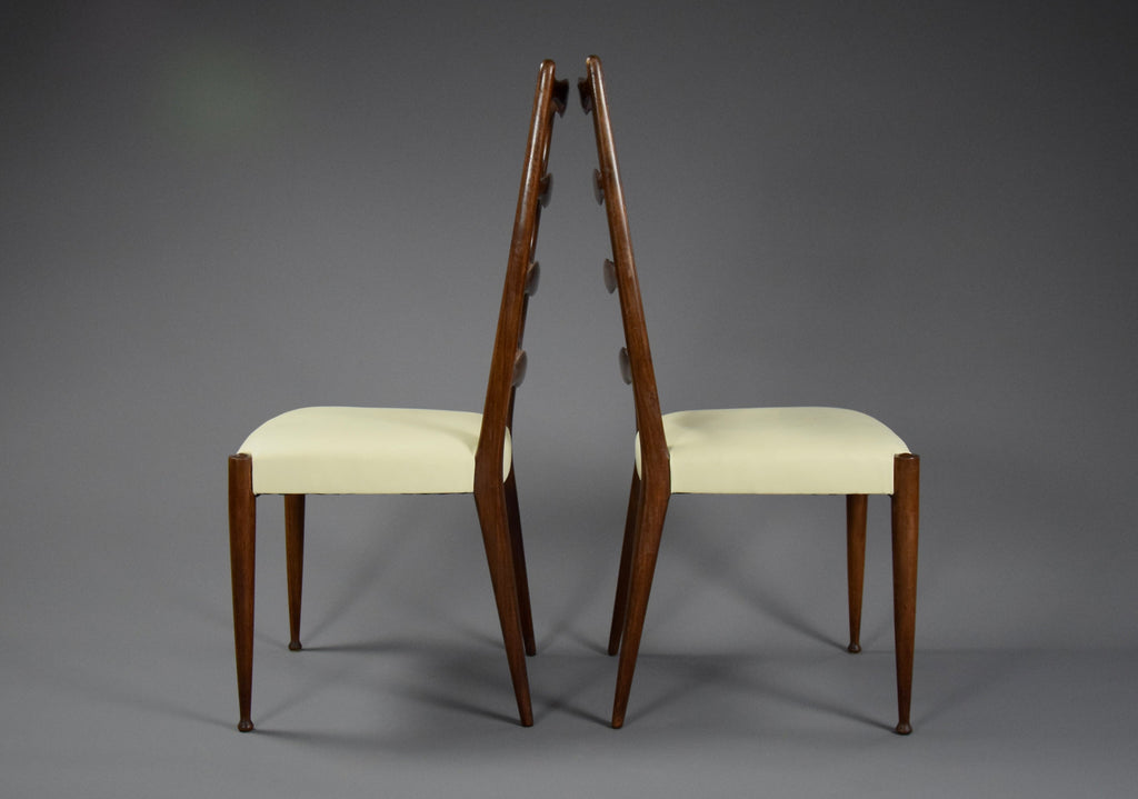 5 Italian Mid Century Walnut Dining Chairs by Paolo Buffa - Furniture