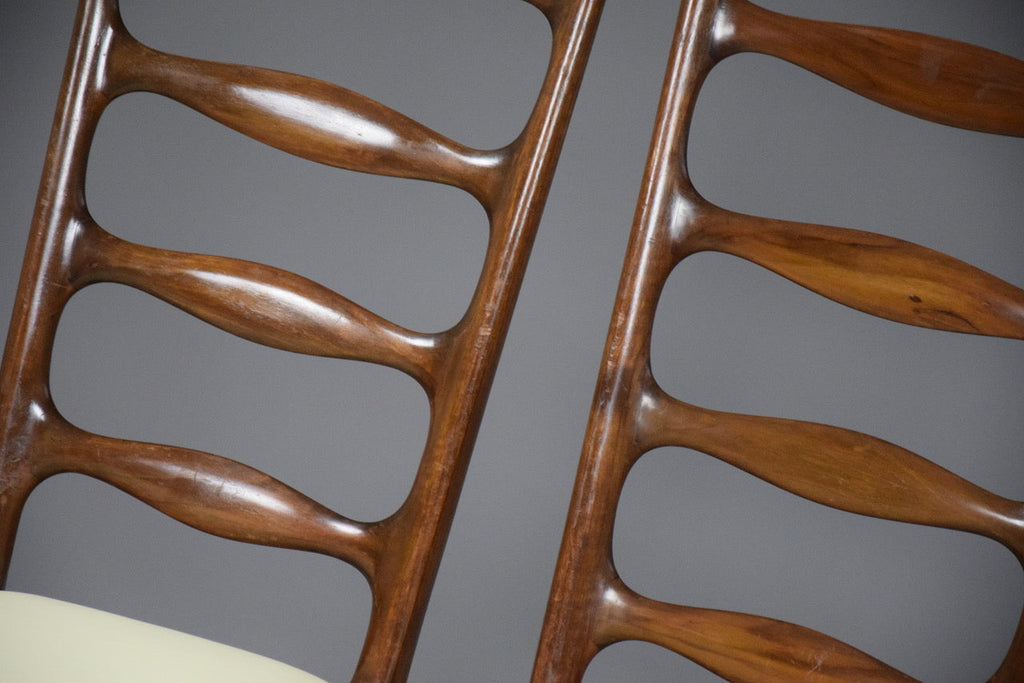 5 Italian Mid Century Walnut Dining Chairs by Paolo Buffa - Furniture