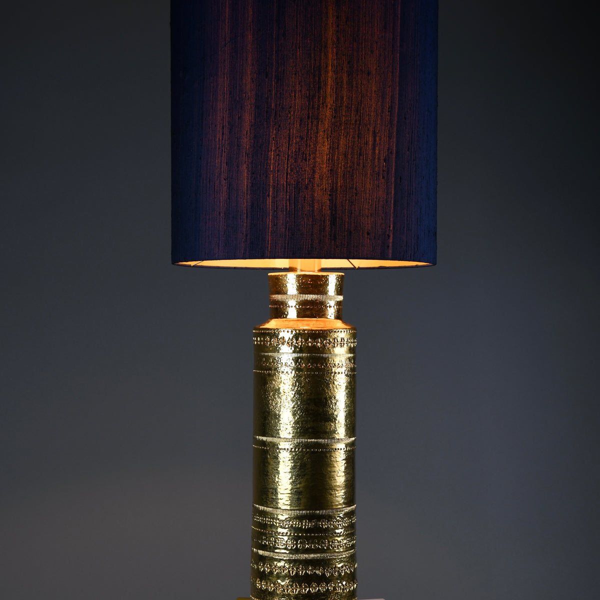 Monumental 1960s Gilded Table Lamp by Aldo Londi for Bitossi