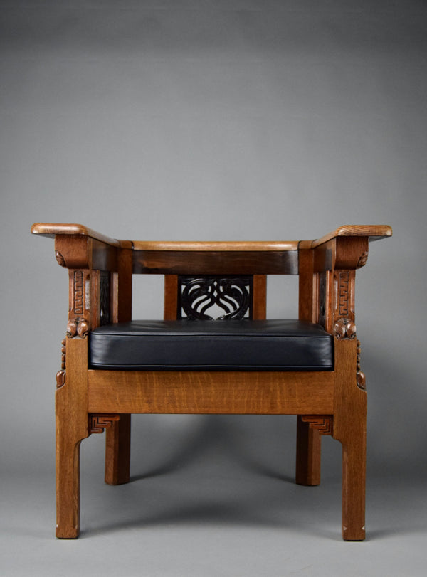 Unique Hand Crafted Art Deco Armchair By Lion Cachet