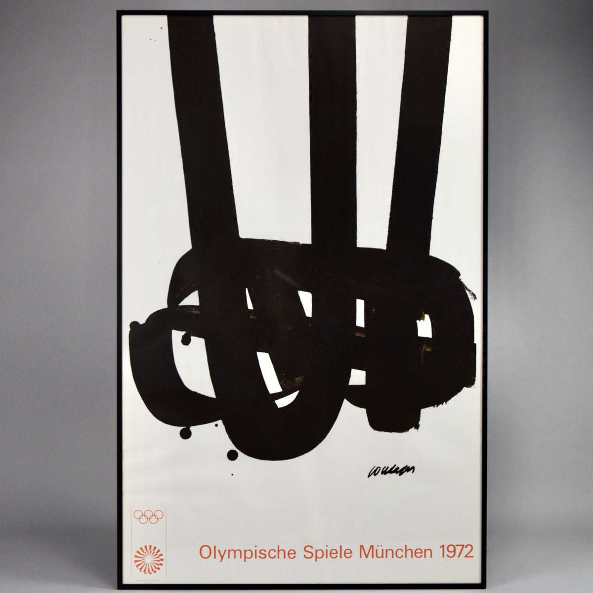 Pierre Soulages Original 1972 München Olympic Poster– Vintage Objects