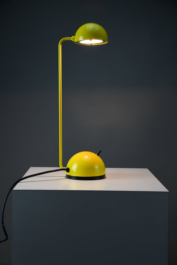 1980s “Bikini” adjustable table lamp by Raul Barbieri & Giorgio Marianelli for Tronconi Illuminazione, Italy – yellow postmodern desk lamp