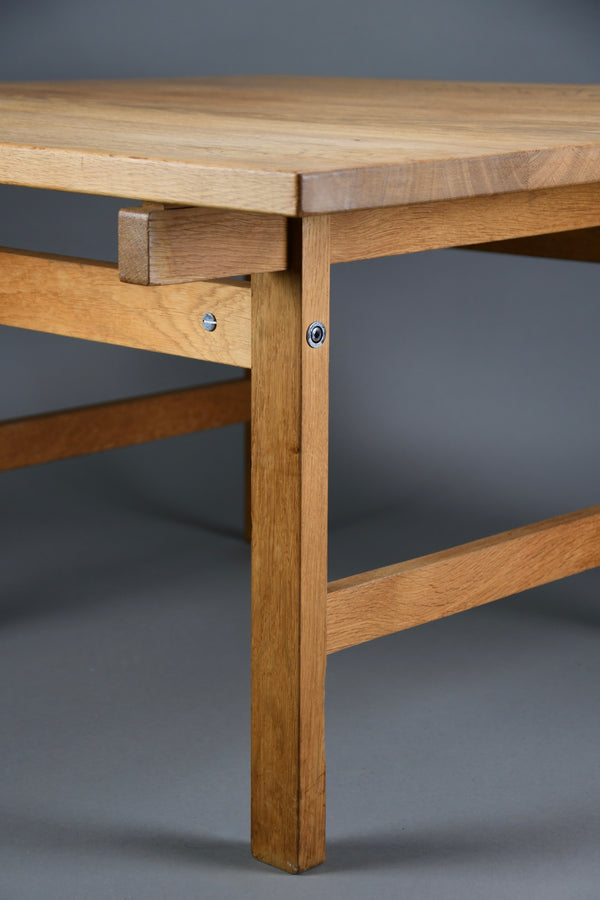 Hans J. Wegner for Andreas Tuck Solid Oak Club Table, Denmark, 1960s – Scandinavian Modern Icon