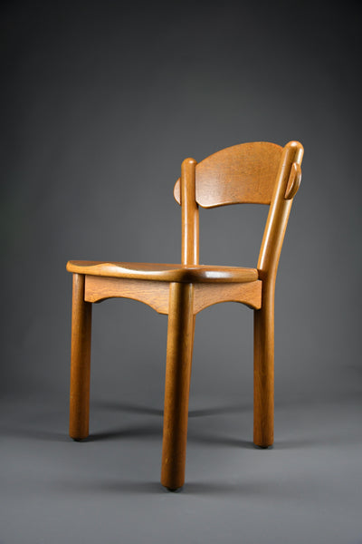 Set of Solid Pine Dining Chairs by Rainer Daumiller, 1970s