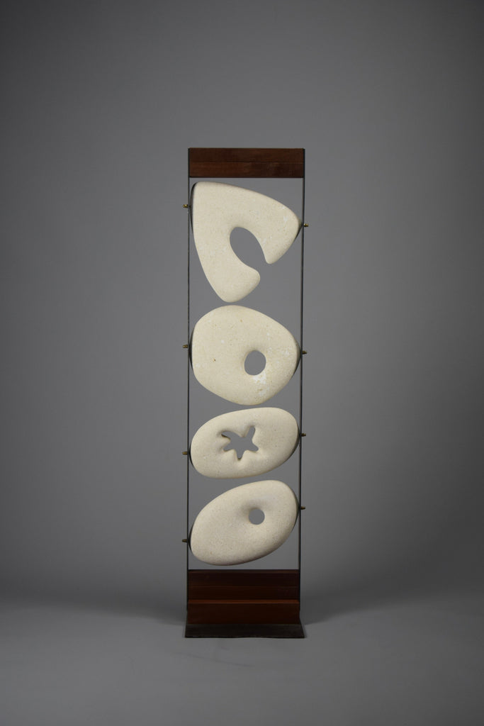 Abstract stone sculpture ’ Piccolo Totem 03’’ by Alberto Cabiddu Italy 2001 - Decor Sculpture
