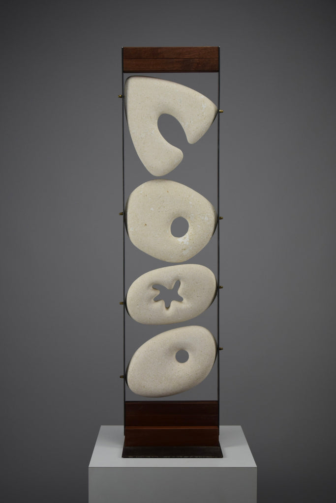 Abstract stone sculpture ’ Piccolo Totem 03’’ by Alberto Cabiddu Italy 2001 - Decor Sculpture