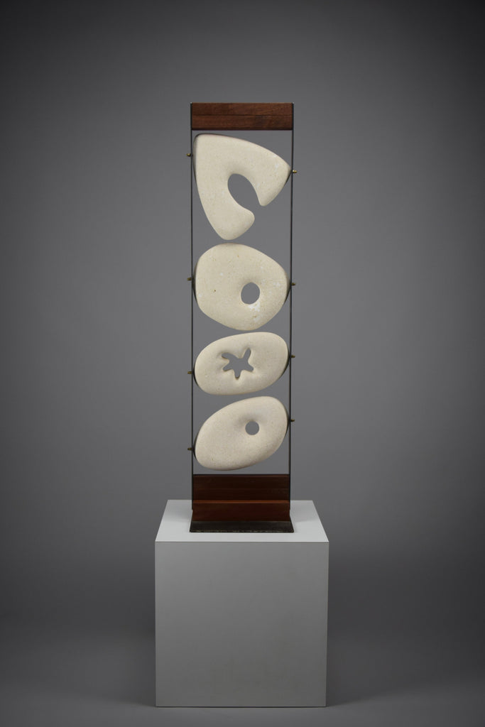 Abstract stone sculpture ’ Piccolo Totem 03’’ by Alberto Cabiddu Italy 2001 - Decor Sculpture