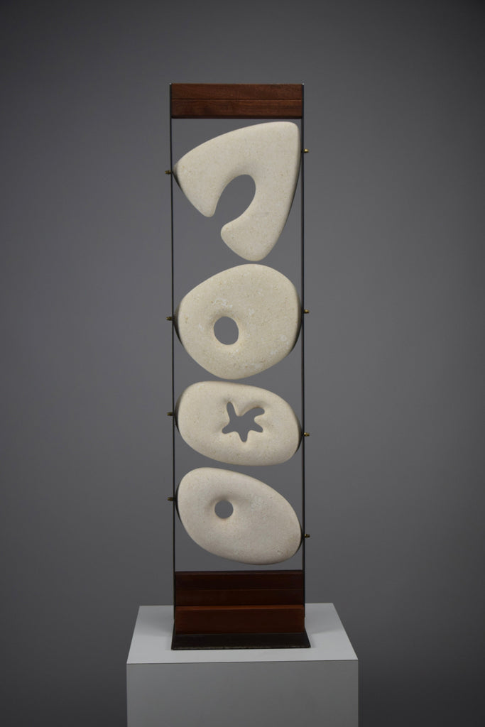 Abstract stone sculpture ’ Piccolo Totem 03’’ by Alberto Cabiddu Italy 2001 - Decor Sculpture