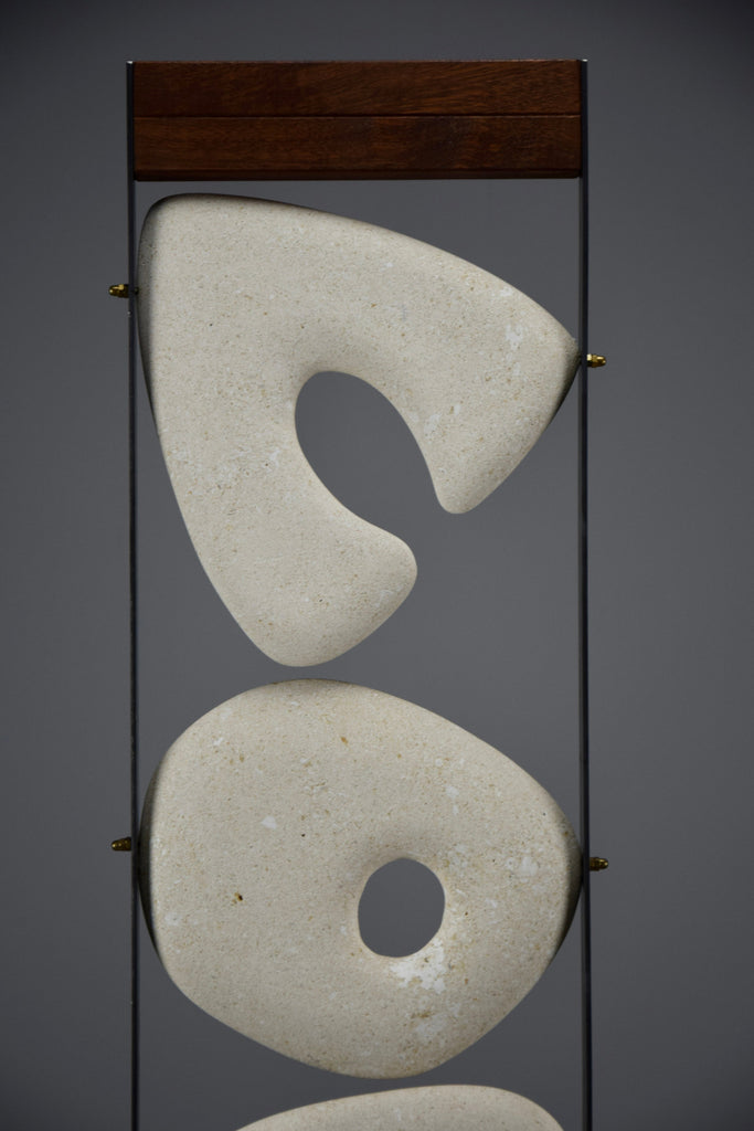 Abstract stone sculpture ’ Piccolo Totem 03’’ by Alberto Cabiddu Italy 2001 - Decor Sculpture