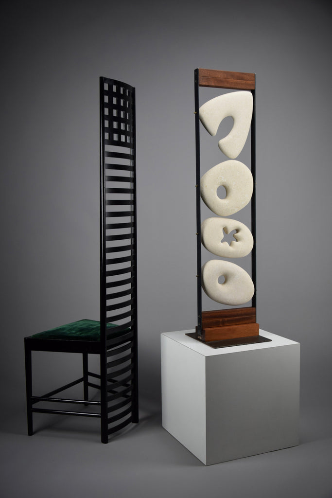Abstract stone sculpture ’ Piccolo Totem 03’’ by Alberto Cabiddu Italy 2001 - Decor Sculpture