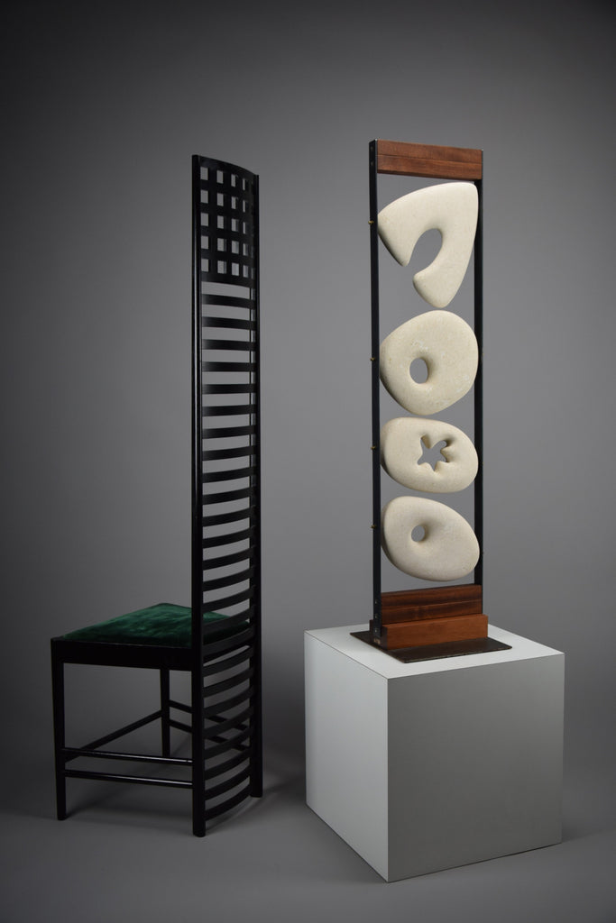 Abstract stone sculpture ’ Piccolo Totem 03’’ by Alberto Cabiddu Italy 2001 - Decor Sculpture