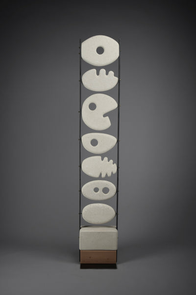 Abstract stone sculpture Totem 06 by Alberto Cabiddu Italy 2000 - Art