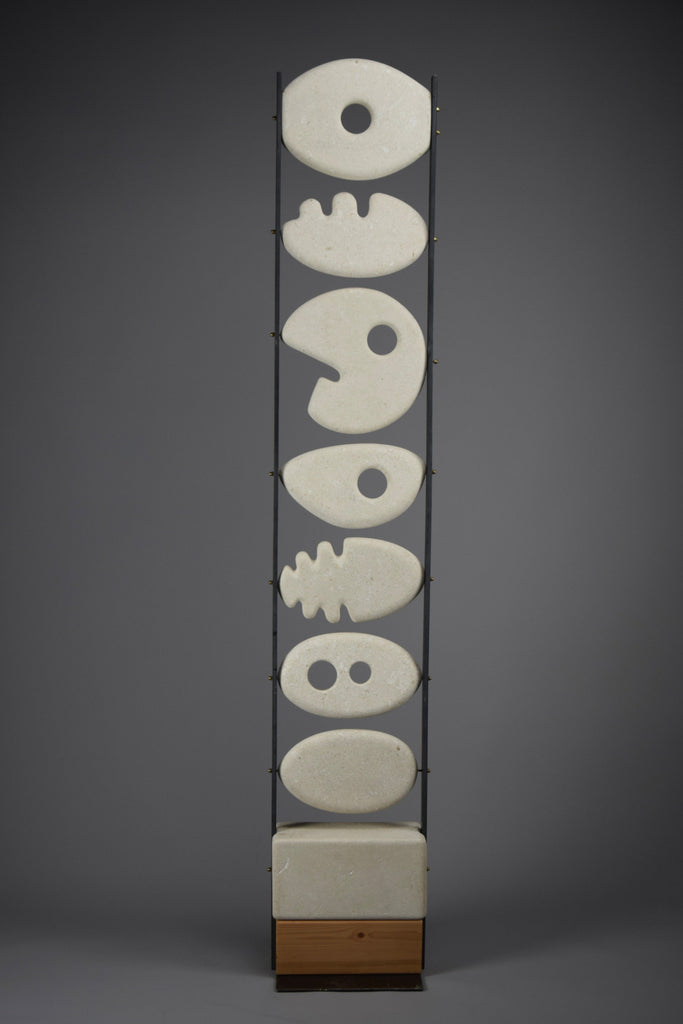 Abstract stone sculpture Totem 06 by Alberto Cabiddu Italy 2000 - Art