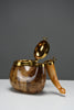 Aldo Tura for Macabo pipe-form tobacco & match box lacquered goatskin and brass Italy 1950s - Collectibles