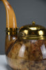 Aldo Tura for Macabo pipe-form tobacco & match box lacquered goatskin and brass Italy 1950s - Collectibles