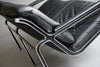 Andre Vanden Beuck Aluminium and Black Leather Sofa - Furniture