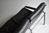 Andre Vanden Beuck Aluminium and Black Leather Sofa - Furniture