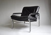 Andre Vanden Beuck Mid-Century Modern Black Leather Lounge Chair - Furniture