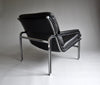 Andre Vanden Beuck Mid-Century Modern Black Leather Lounge Chair - Furniture