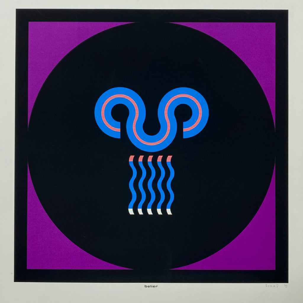 Aries lithograph by Kumi Sugaï 1973 - Art