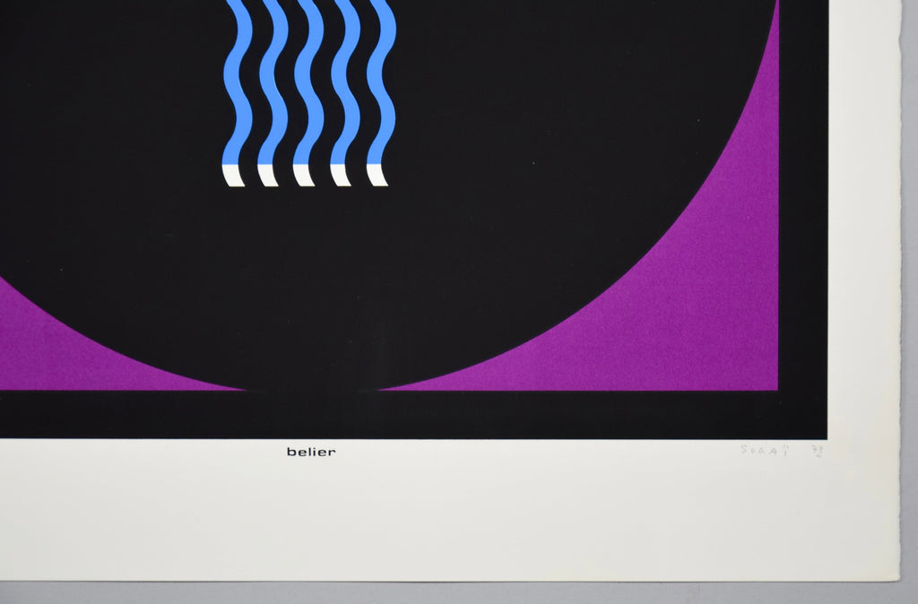 Aries lithograph by Kumi Sugaï 1973 - Art