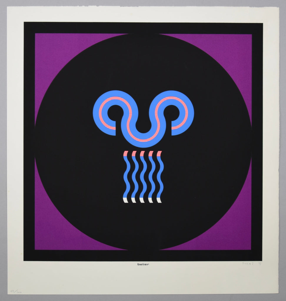 Aries lithograph by Kumi Sugaï 1973 - Art