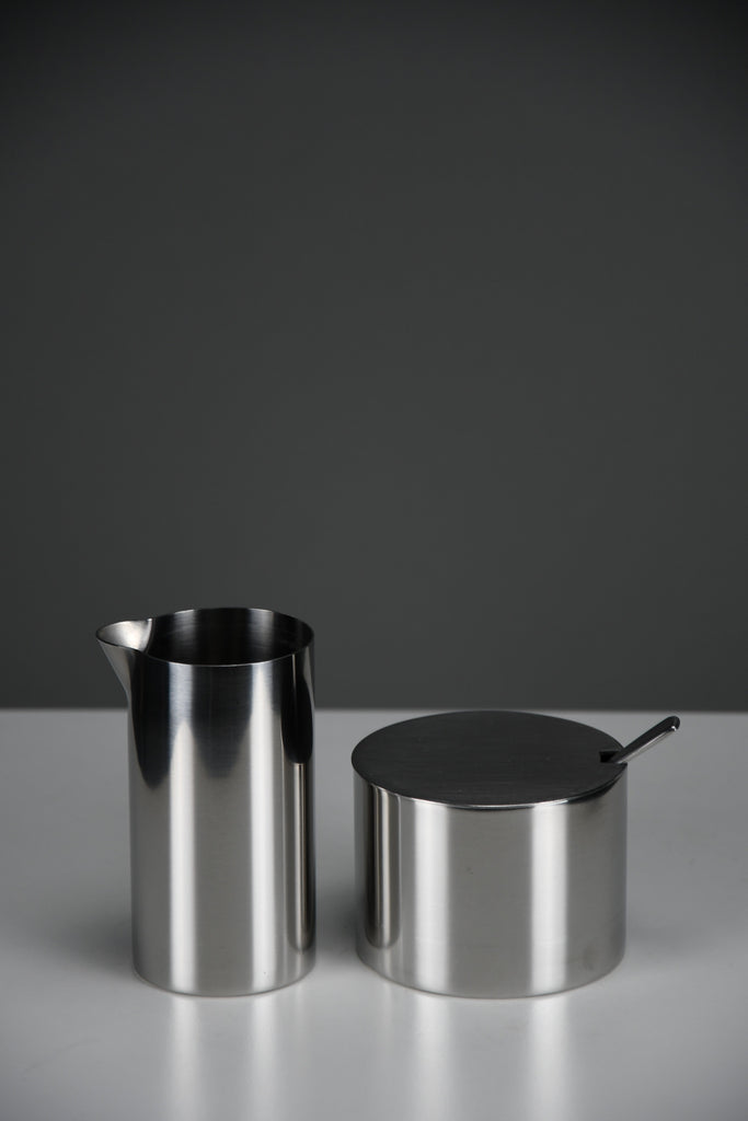 Arne Jacobsen for Stelton, Cylinda Line Creamer & Sugar Bowl 1960s - Decor
