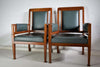 Art Nouveau Green and Brown Armchairs - Furniture