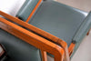 Art Nouveau Green and Brown Armchairs - Furniture