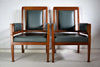 Art Nouveau Green and Brown Armchairs - Furniture