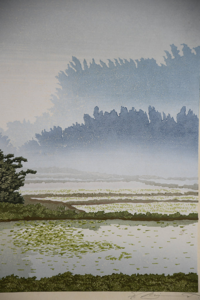 Artist’s Proof (A.P.) Bokashi woodblock print signed titled and dated in pencil - Art