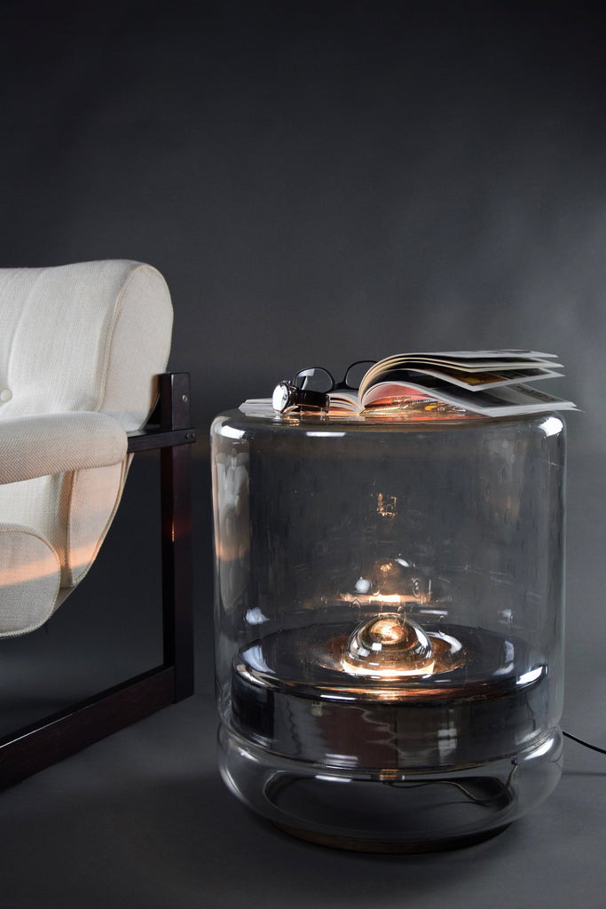 Artù Mid-Century Modern Italian Crystal Floor Lamp / Side table - floor lamp