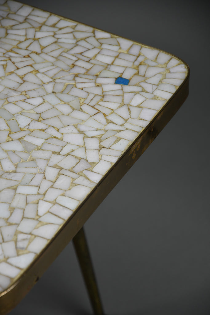 Berthold Müller mid century glass mosaic and brass coffee table Germany 1950s–1960s - Furniture