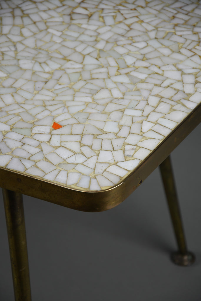 Berthold Müller mid century glass mosaic and brass coffee table Germany 1950s–1960s - Furniture