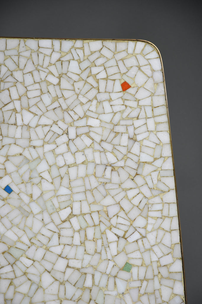 Berthold Müller mid century glass mosaic and brass coffee table Germany 1950s–1960s - Furniture