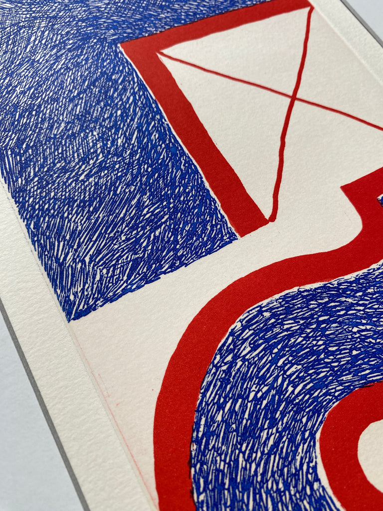’Bleu’ copperplate etching by Kumi Sugaï - Art