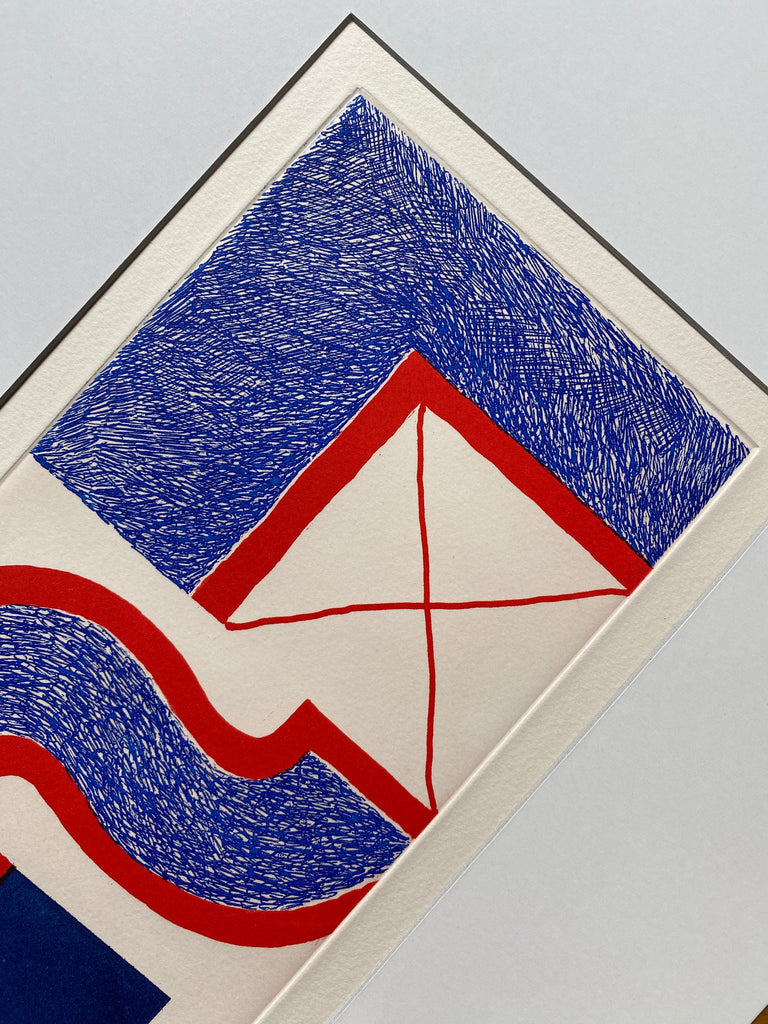 ’Bleu’ copperplate etching by Kumi Sugaï - Art